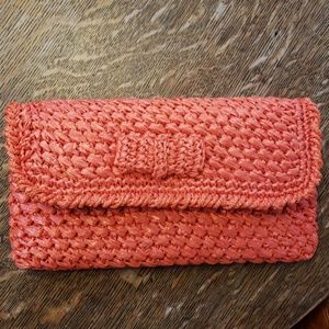 Orange Clutch with Bow - Vintage?